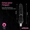 Dildo - Eroticon - Noir - 20 cm d'insertion - Compatible machines sexuelles - 3XLR