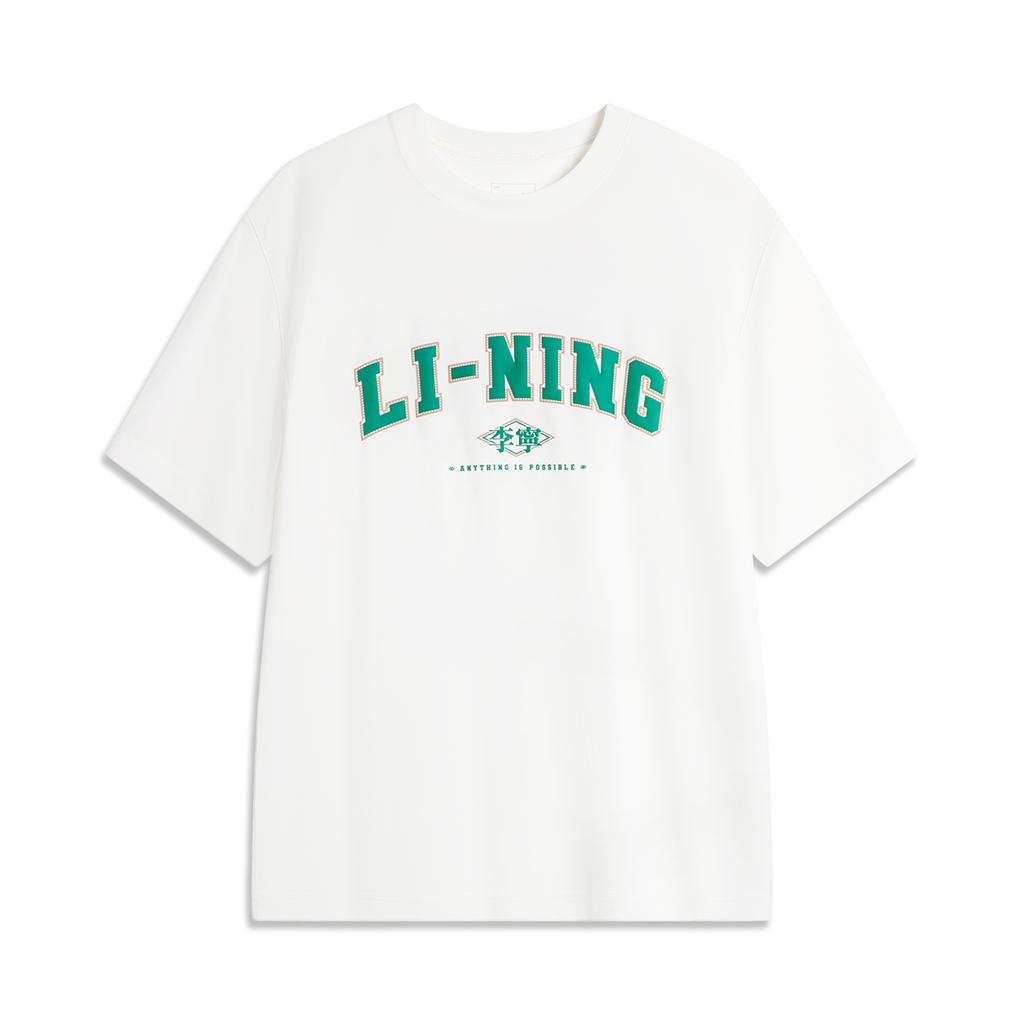 Li Ning Ice Feel Comfortable Moisture Wicking Sports Short Sleeve T-Shirt Men Tops Off-White AHSU533-3