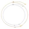 Sideways Cross Necklaces for Women Girls Jewelry, Dainty Gold Color Stainless Steel Simple Choker Collar Fashion Gift for Her
