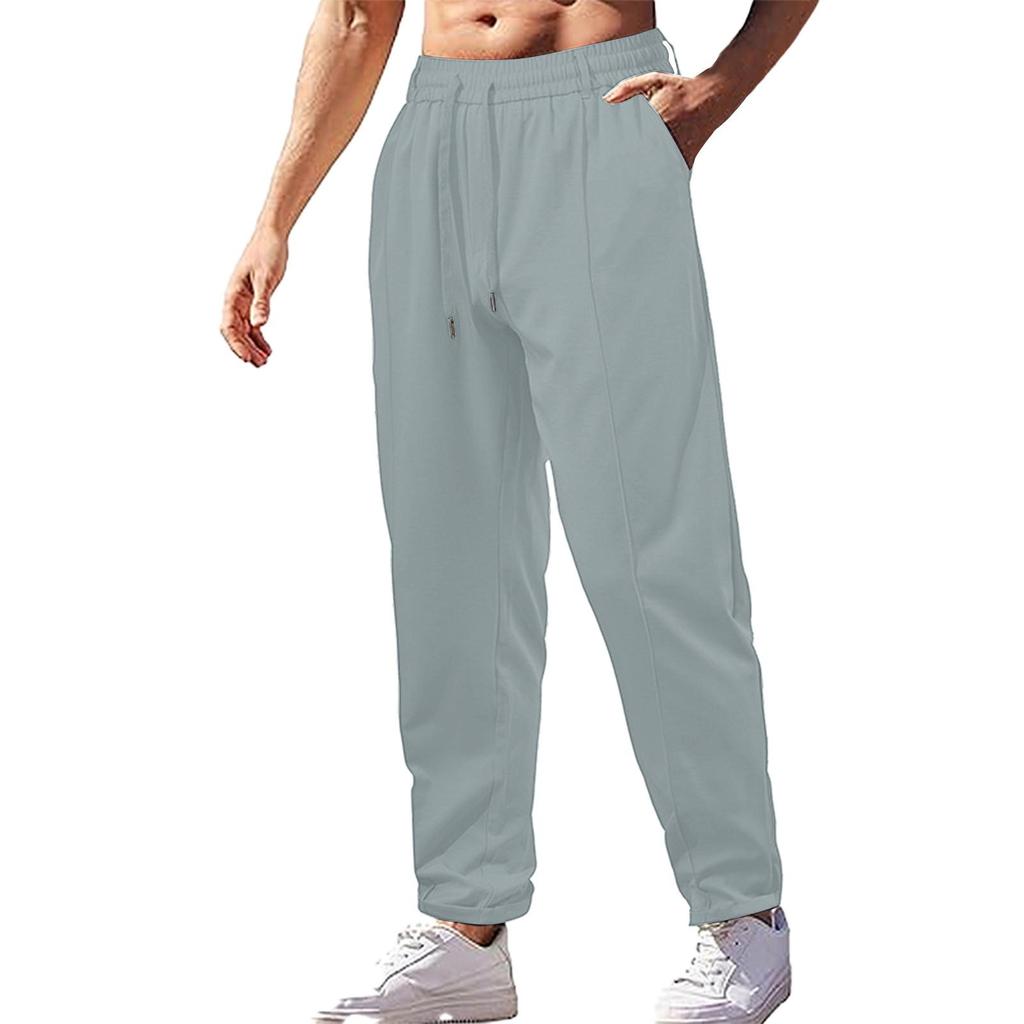 Spring And Sports Fitness Solid Color Trousers Loose Running Casual Large Size Sweatpants Cotton