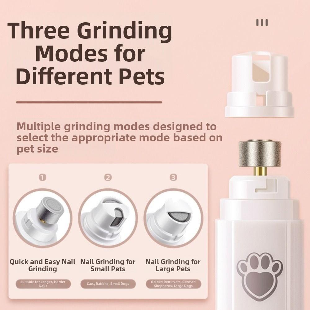 Painless Pet Electric Nail Clipper 2 Speed Pet Paws Grooming Tool Pet Nail Grinder  Cats