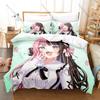 Hinano Tachibana Anime Duvet Cover + 2 Pillowcases Cute Girl Character Print Polyester Bedroom Decor Japanese Anime Home Textile