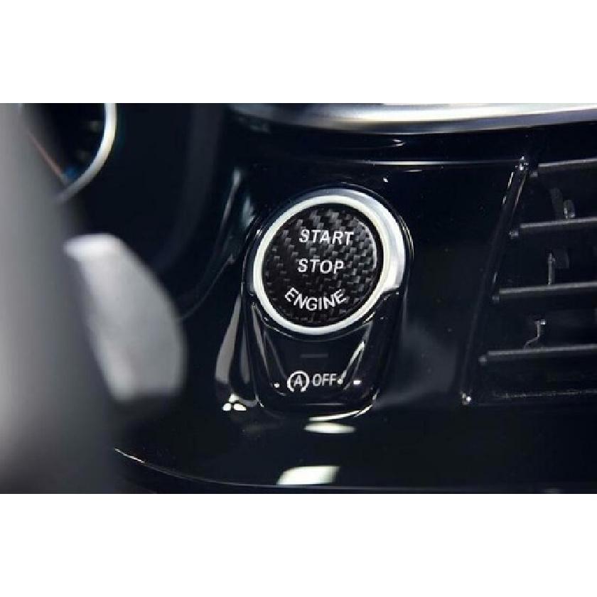 For BMW X3 G01 X4 2018- Real Carbon Fiber One-Button Start Switch Cover Trim