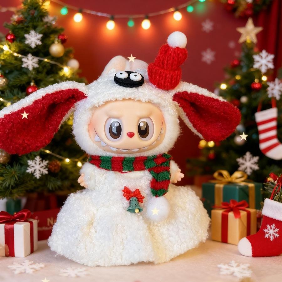 Clothes Only - Suitable for Labubu Baby Clothes, One, Two and Three Generations of Labubu Pendant Dolls Can Wear Christmas Baby Clothes Set
