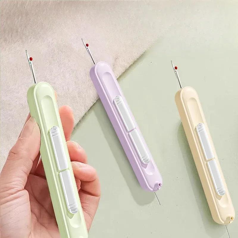 2 In 1 Needle-threaders with Seam Ripper Threading Seam Remover Seam Ripper Tool for Sewing Crafting Cross-Stitch Accesorios