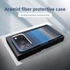True Aramid Carbon Fiber Pattern Business Phone Case For IPhone 17 Pro Max Air Enhanced For MagSafe Ring Holder Protective Cover