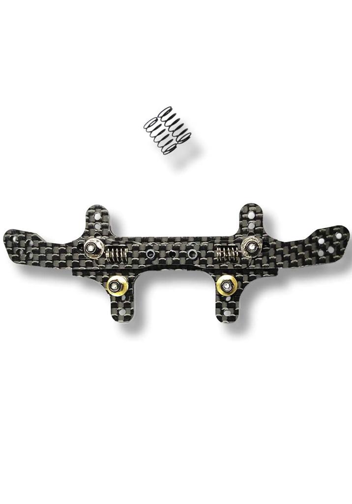 Sliding AT Left and Right Sliding Carbon for Mini 4WD Mokedo-factory (Mokedo Factory) Bumper, Independent, Damper, Fiber, (Rear)
