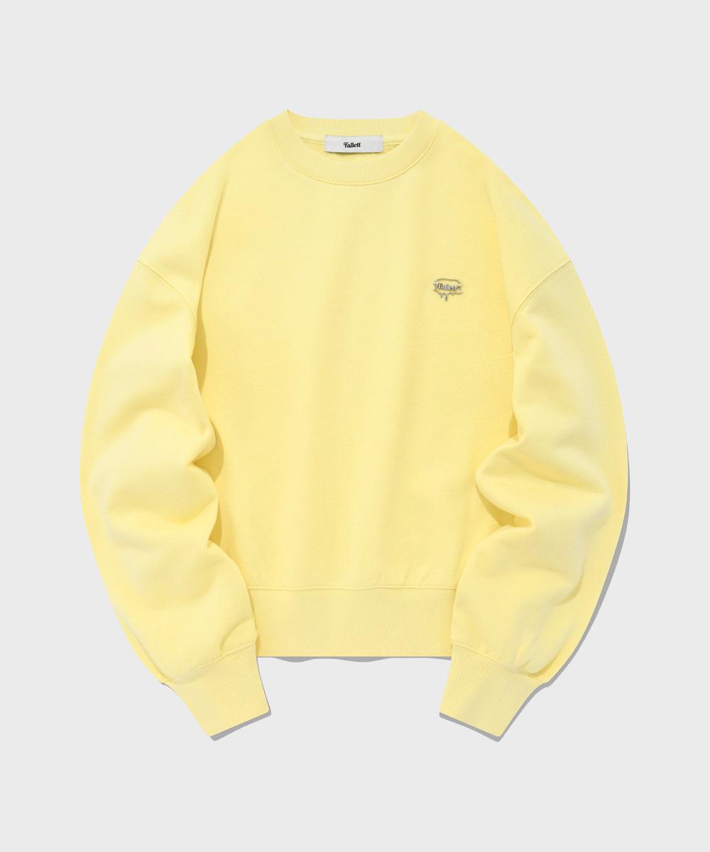Pallet Brush Logo Crop Sweatshirt Lemon Lemon/S
