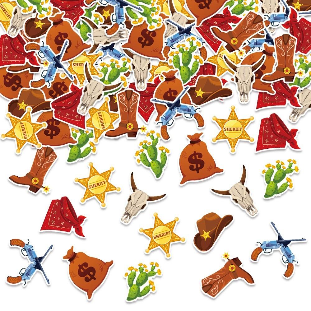 Theme Cowboy Western Confetti Birthday Event Desktop Decoration Props Throwing