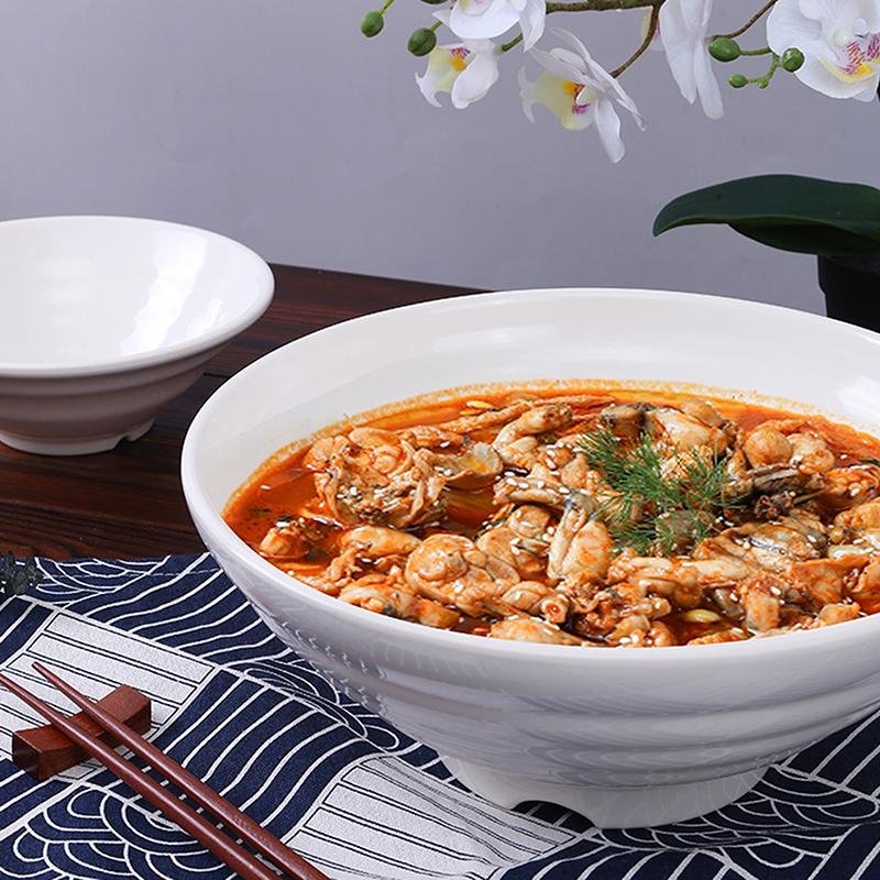 Plastic Tableware Restaurant Commercial Ramen Salad Bowl Thickened Not Easily Broken Soup Bowls Melamine Noodle Bowl Household