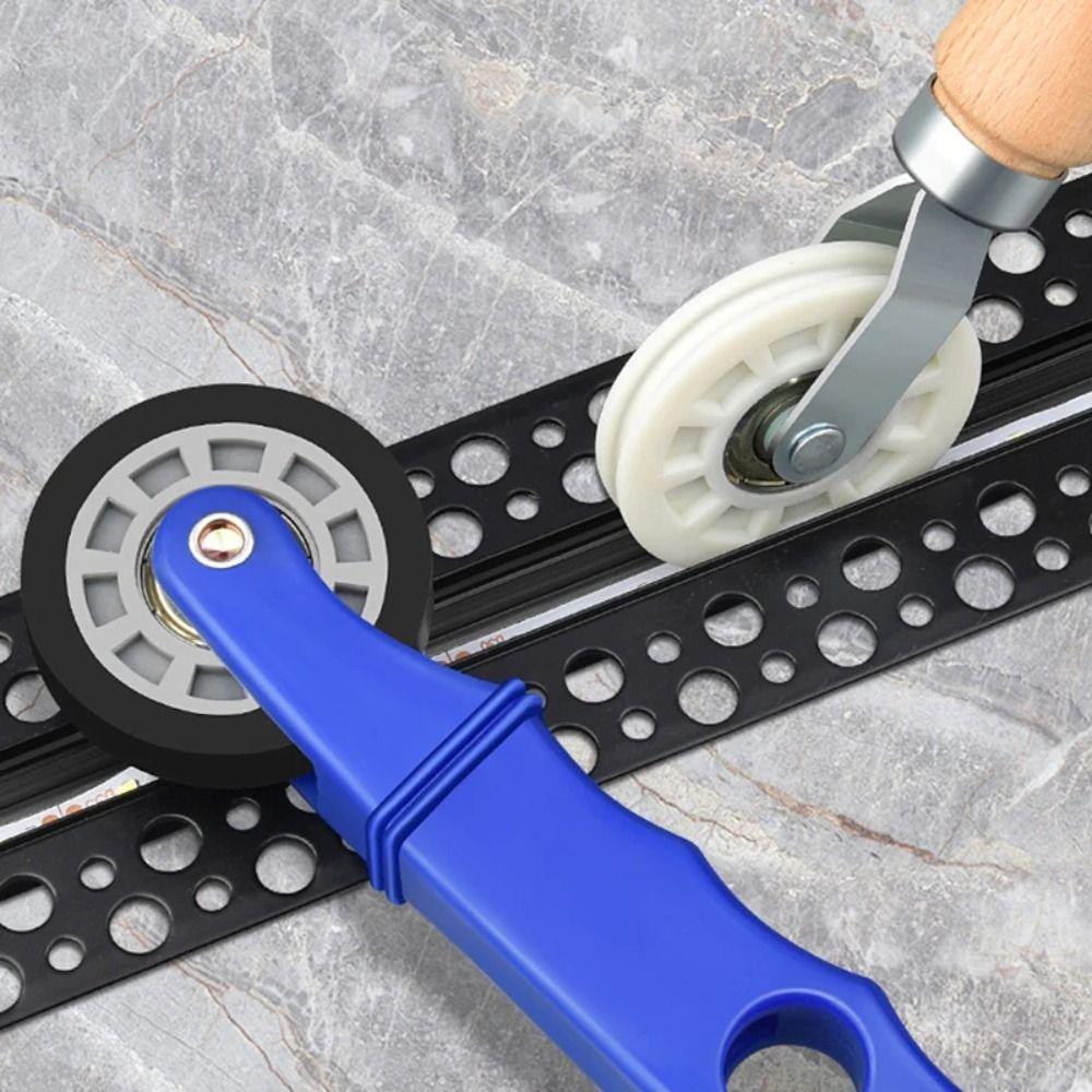 Rubber Wheel Handle Roller Double-Head Pressure Pulley Durability Window Screening Install Tool