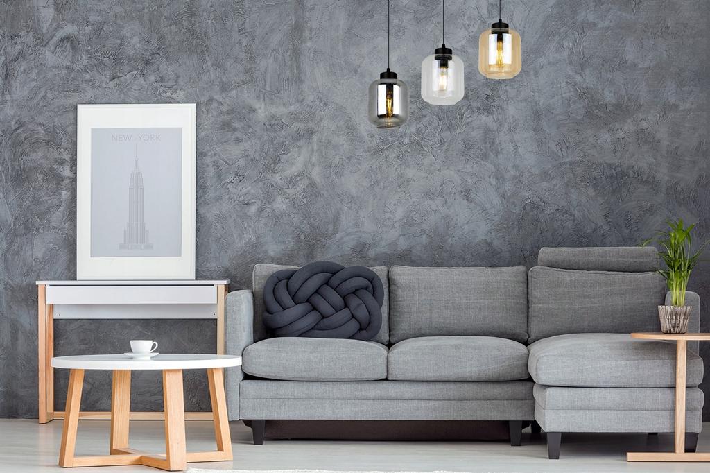 NOWOCZESNA ELEGANCKA Lampa wisząca Szklany klosz
