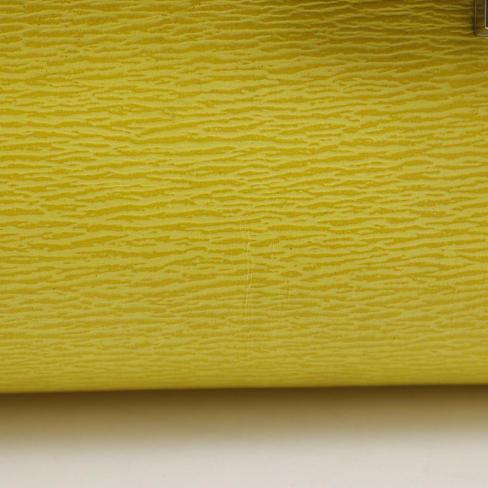 CELINE Trapeze Small Handbag 174683 yellow Calfskin Women Used