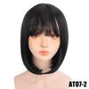 Short Bob Wig With Bangs for Women Synthetic Bob Wigs Black Pink Purple Cosplay Wigs for Party Daily Shoulder Length