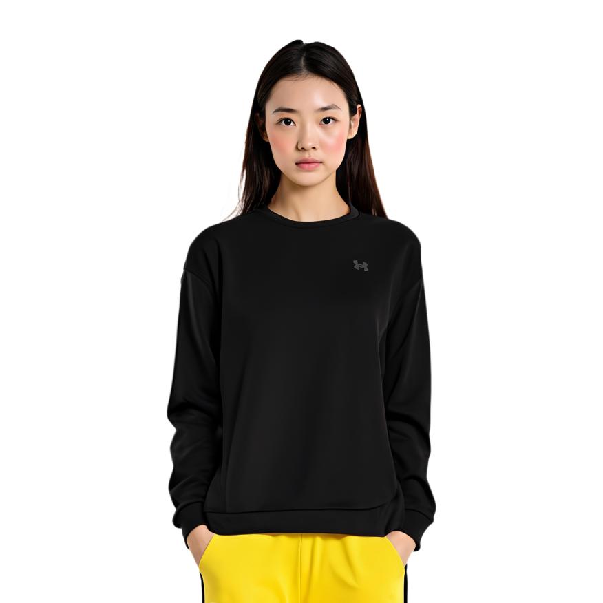 Under Armour Sweatshirts Women's Black Crew Neck Moderate Regular 1361112-001