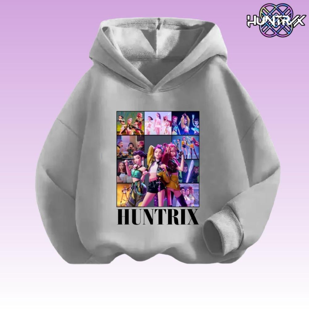 K-pop Devil Hunter Children's Hooded Coat Anime Cartoon Fashion Girl Spring and Autumn Cute Coat Children's Clothing