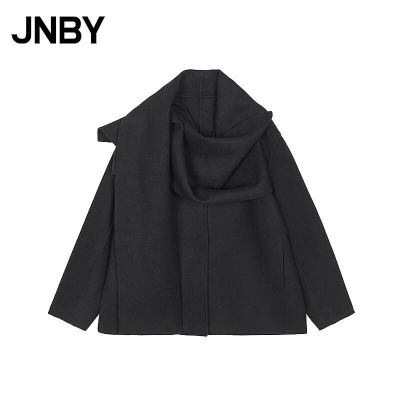 JNBY 2025 Winter Loose H-Line Wool Blend Coat