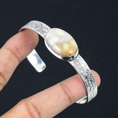 Ponuka na Deň matiek 925 rýdzeho striebra s fosílnym koralovým kameňom Náramok šperk pre dcéru