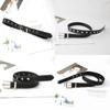 Retro Black Faux Leather Belt Women's Korean Version Minimalist Versatile Student Belt Metal Belt Women's Stock