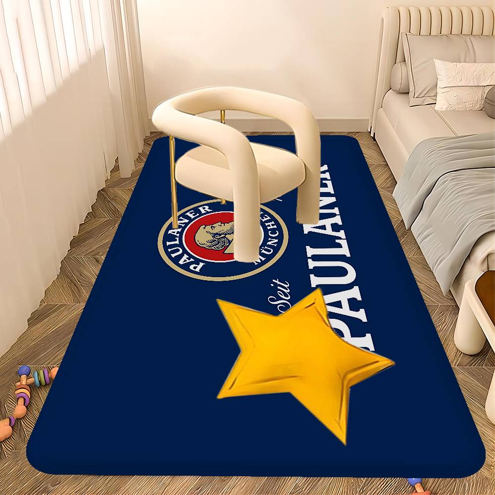 German Beer Paulaner Entrance Door Mat Nordic Style Bedroom Living Room Doormat Home Balcony Anti-Slip Modern Home Decor