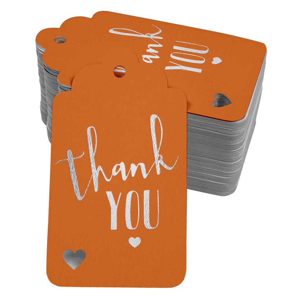 Inkdotpot ThankYou Bridal Shower-Baby Shower-Retirement-Wedding-Birthday Bottle Tag Real Gold Foil Favor Hang Tags Pack Of