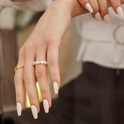 MUZMAK Wiederverwendbare Nagelspitzen Nude Beige (Sarg)