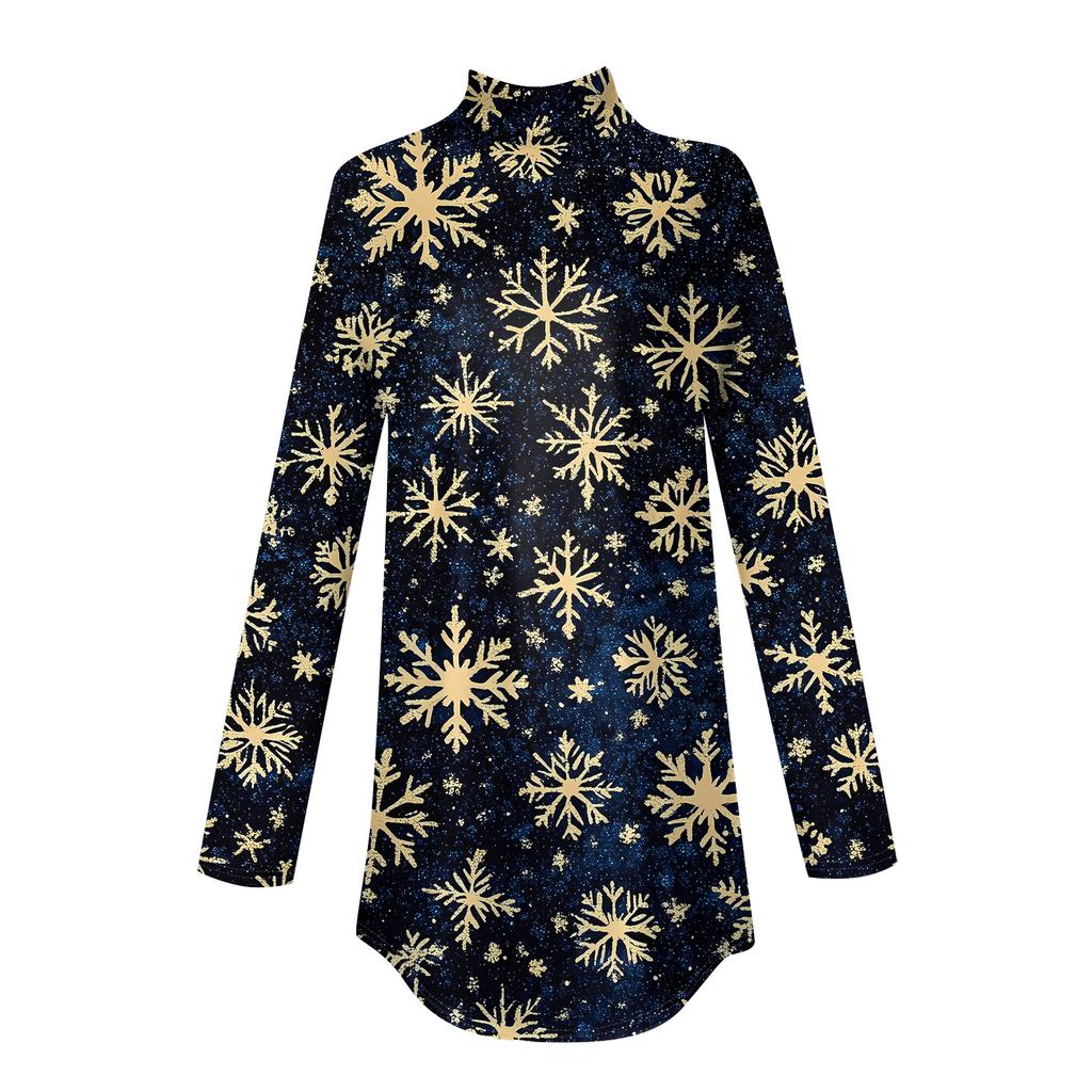 Cămăși de toamnă casual cu mânecă lungă Hanorac cu imprimeu vintage Pulover cu gât înalt