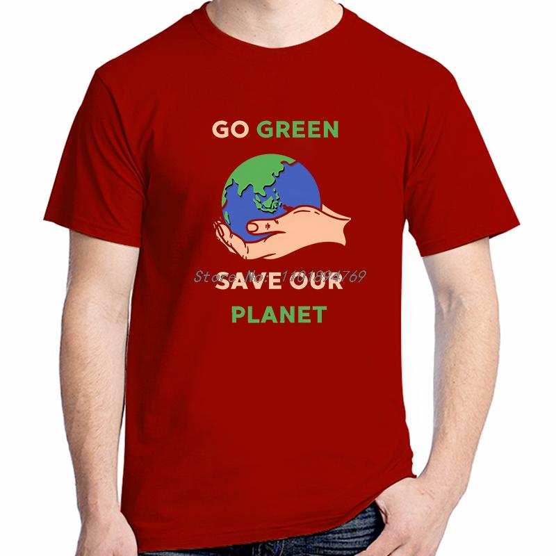 Go Green Save Our Planet Fashion Graphic T Shirts Tees Tops Summer Cotton Oneck Short Sleeve Tshirts Unisex Print T Shirt