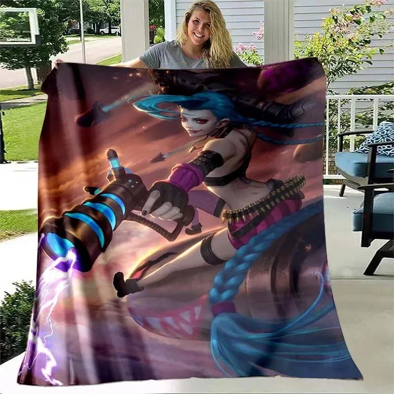 Jinx Arcane: League of Legends Cooling Blanket Lightweight Comfortable Soft Breathable Ultra Warm Blanket Bedding Travel Bedding