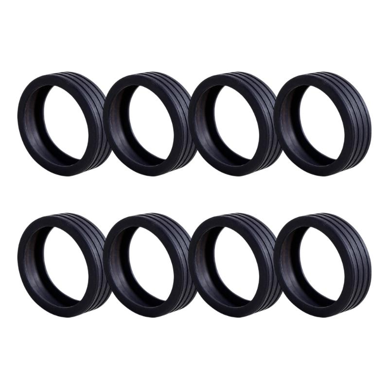 

Pack Of 8 Strong Silicone Luggage Wheel Covers Quiet Rolling Noise Reduction Easy Installation for Double Wheel Suitcases чорний