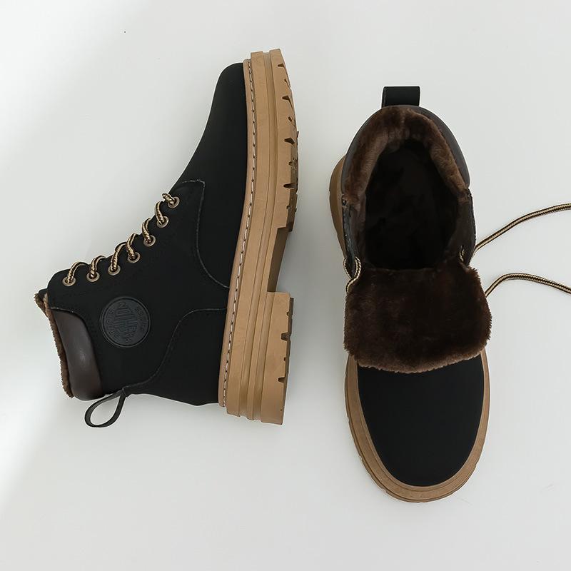 Autumn High-top Martin Boots Couple's Retro Tooling Short Shoes Men's Outdoor Thick-soled Big Yellow Boots