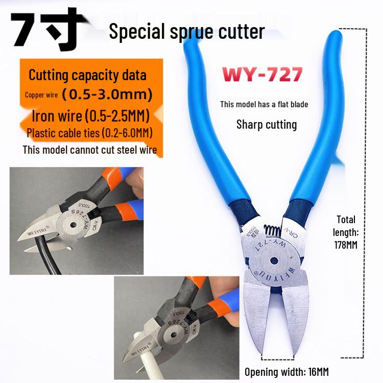 9P1E Steel Wire Sprue Cutter Diagonal Pliers
