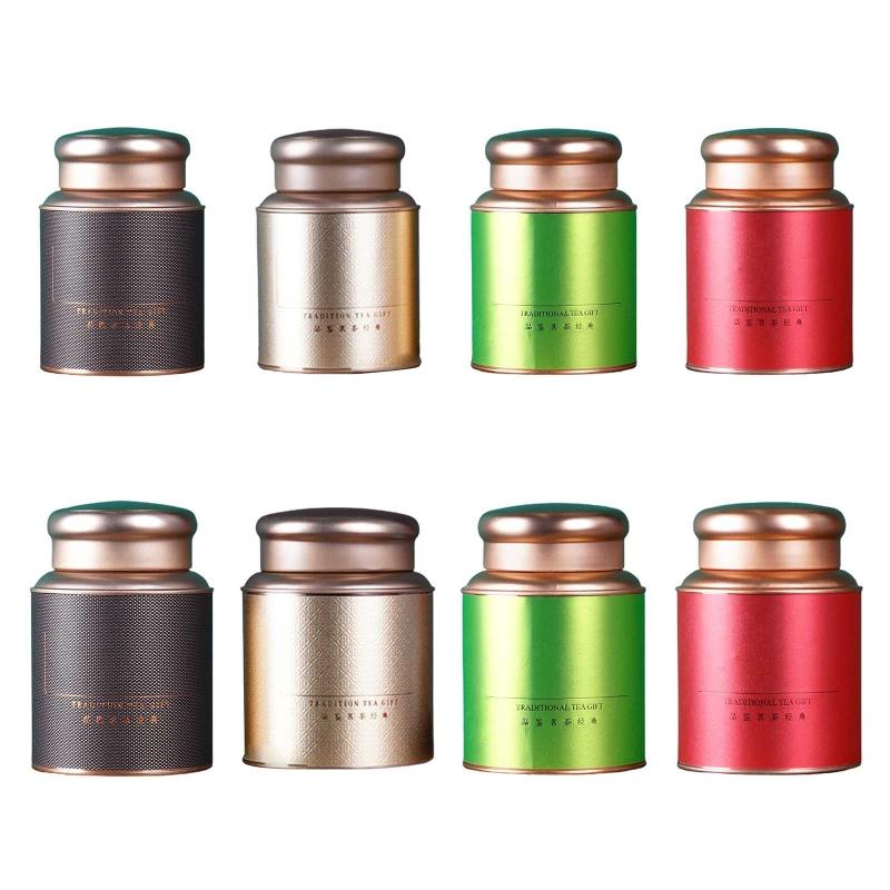 Elegant Tea Storage Container Tea Coffee Tins Capacity for Keeping Dry Storing Loose Tea Leaves Kitchen Office Home Use