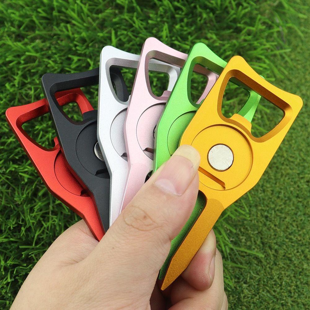Multi-functional Golf Ball Fork 6-in-1 Golf Groove Cleaner Golf Fork Marker Golf Products