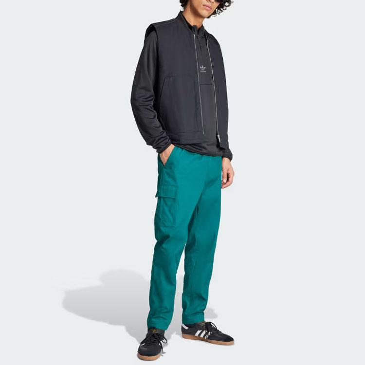 Adidas Originals Solid Color Logo Zip Vest Men Vests Black IR7735