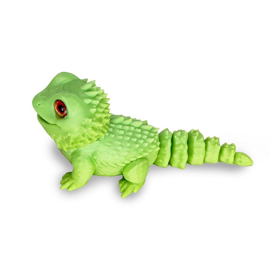 3D Printed Movable Bearded Dragon Ornament - Customizable Size Children's Handmade Stress-Relief Toy