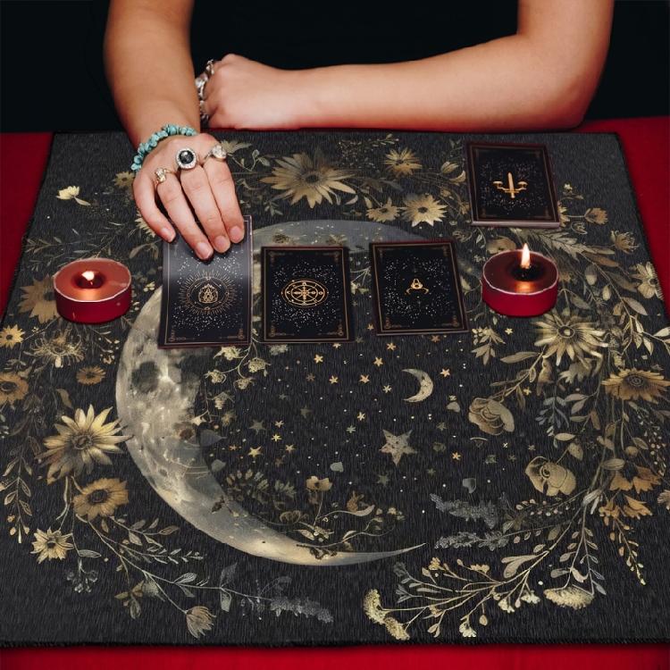 Portables Washable Reading Cloth Mystical Velvets Ritual Cloth Durability Mats for Divination Ceremonies