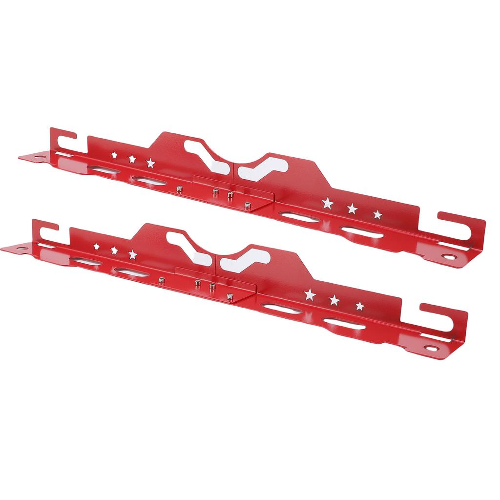 2 Set Wheel Alignment Tool Alloy Steel Camber Alignment Plates with 2 Measuring Tapes Universal for Automotive Red