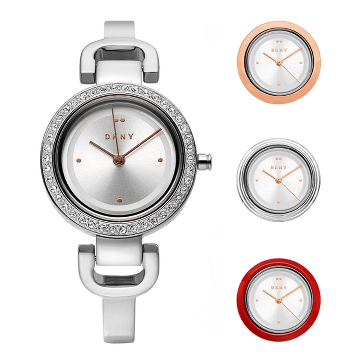 [DKNY] NY2861 City Link Bezel-Set Women s Metal Watch