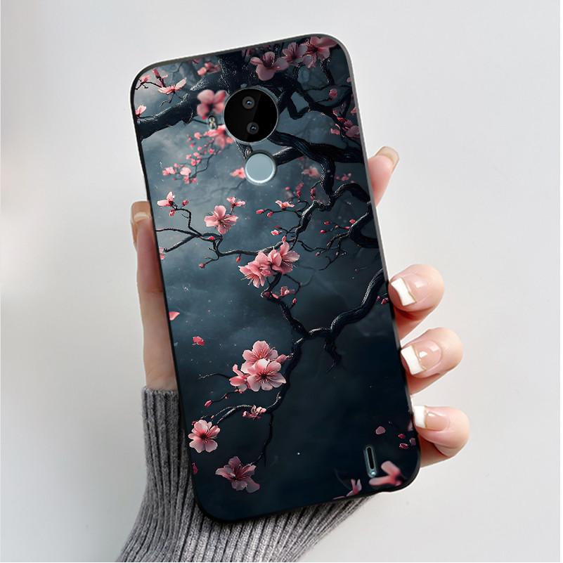 

For Nokia C30 Case C 30 Black Casing Luxury Fashion Butterfly Flowers Soft Silicone Back Cover For Nokia C30 NokiaC30 Phone Case Nokia C30
