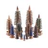 Hexagonal Pagoda Ceramic Ornament for Fish Tanks and Bonsai Sand Tables