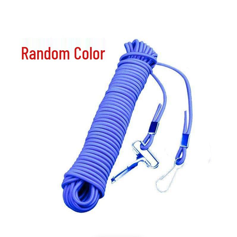 High-Elastic Steel Wire Fishing Lanyard - Retractable Rod Protector for Big Fish Color Random