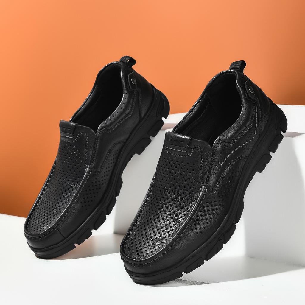 Independent Station 2025 Popular Leather Shoes Men's Leather Large Size Men's Outdoor Shoes Casual Leather Shoes Hiking Shoes