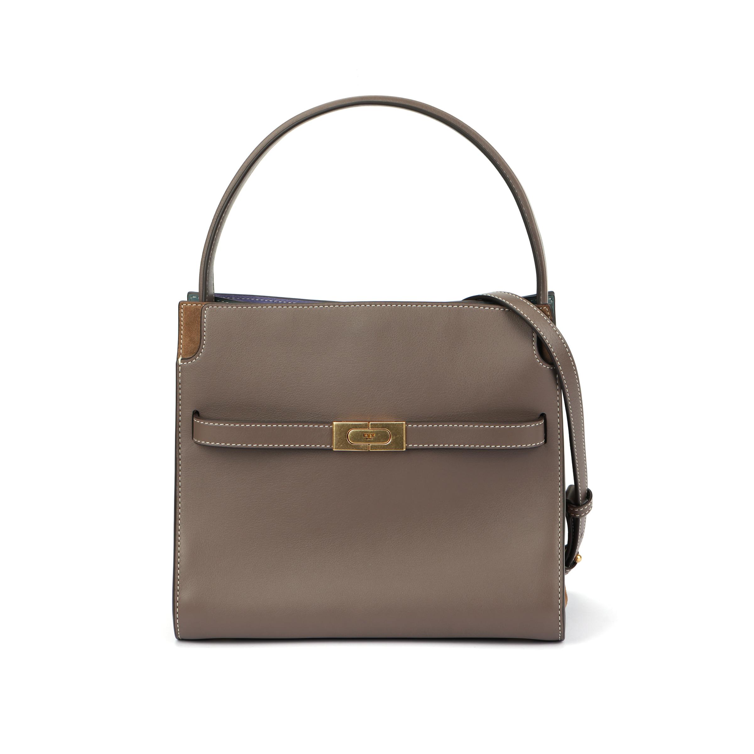 

Tory Burch Lee Radziwill Snap Closure Leather Shoulder Crossbody Bag Small Shell Color Women Handbags 80735-093 Basic Set (Bag+Dust Bag)