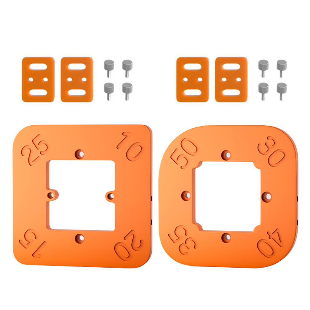 2Pcs Woodworking Router Template R10-R50 Radius Jig Arc Cutting Auxiliary Tool Aluminum Corner Radius Routing Template