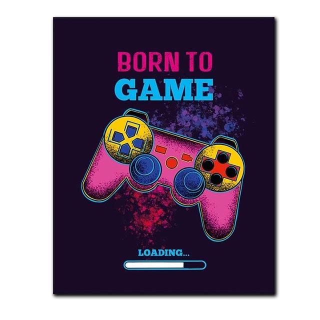 Funny Video Game Art Canvas Printing Posters Gamer Zone Gaming Wall Art pictures For Boy Bedroom Playroom Decoration Unframed