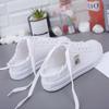 Spring Summer Women Canvas Shoes Flat Sneakers Women Casual Shoes Low Upper Lace Up White Shoes