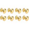 JTLB 8pcs 1:12 Scale Miniature Round Head Pull Handle Metal Simple Dollhouse Door Handle Knobs (Golden)