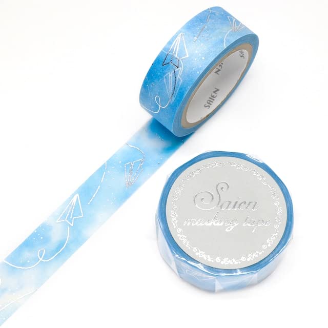 Kamiiso SAIEN Masking Blue 15mm x Tape, Sky, 7m, UR-3064
