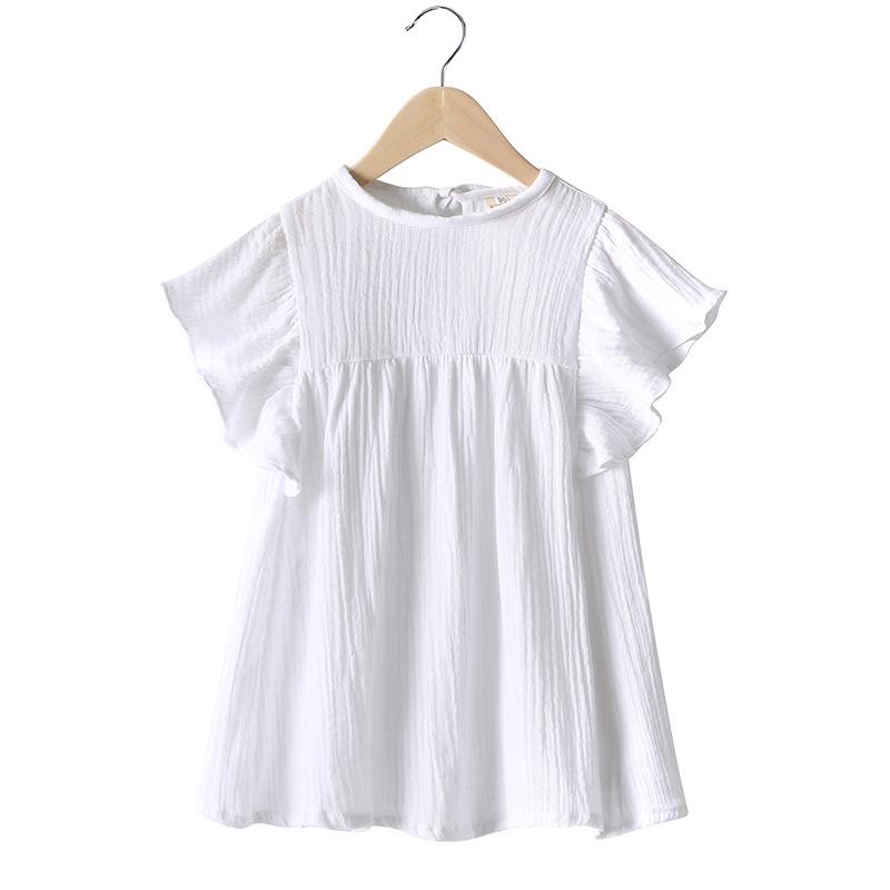 

Платье для девочек, летнее, тонкое платье принцессы с рукавами в виде листьев лотоса для маленьких девочек 130